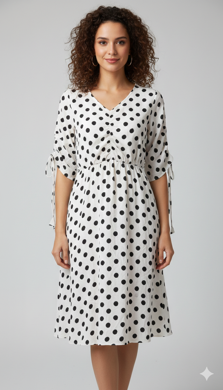 Titliblush M Size polka dot dress
