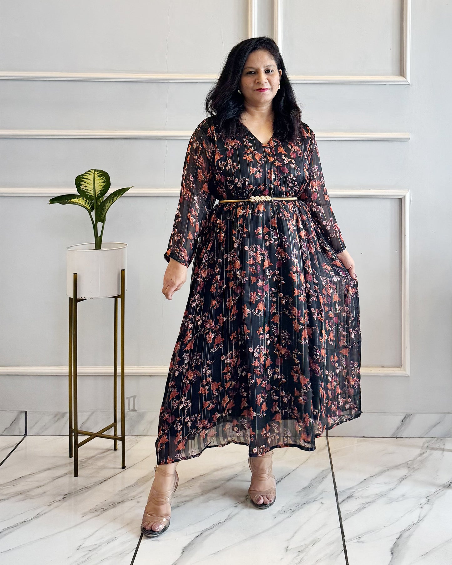 Titliblush black floral dress
