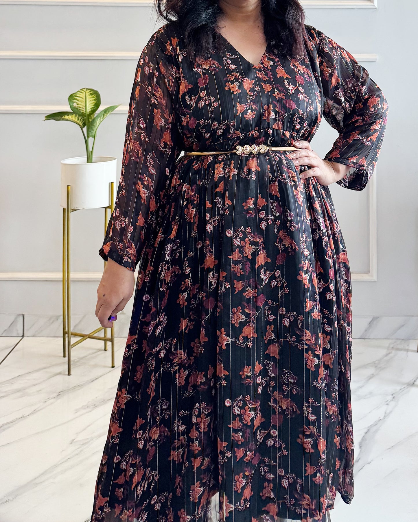 Titliblush black floral dress