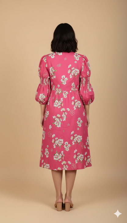 Titliblush Floral Pink Dress