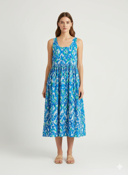 Titliblush Blue Cotton Dress