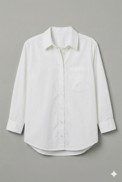 Titliblush White Cotton Shirt