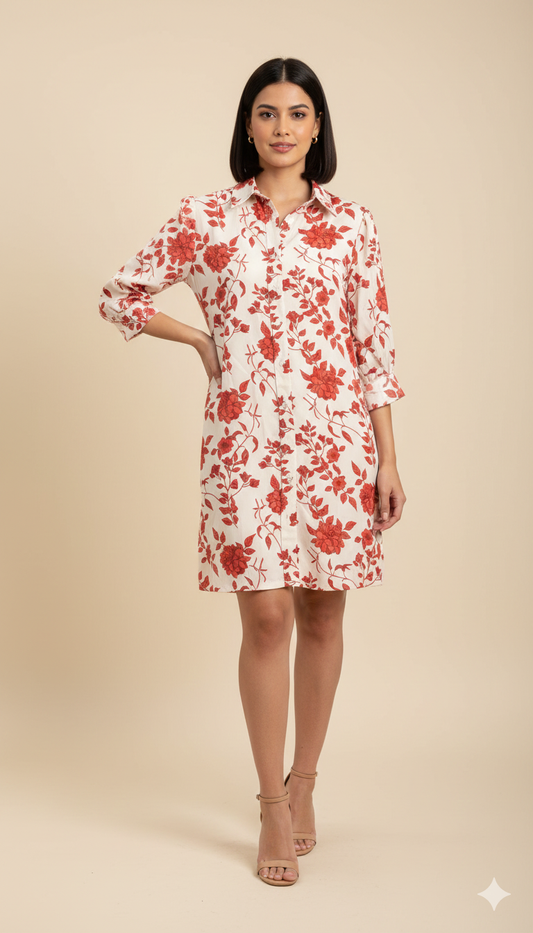 Titliblush floral shirt Dress