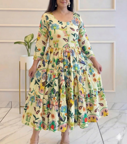 Titliblush Cotton Printed Floral Dress