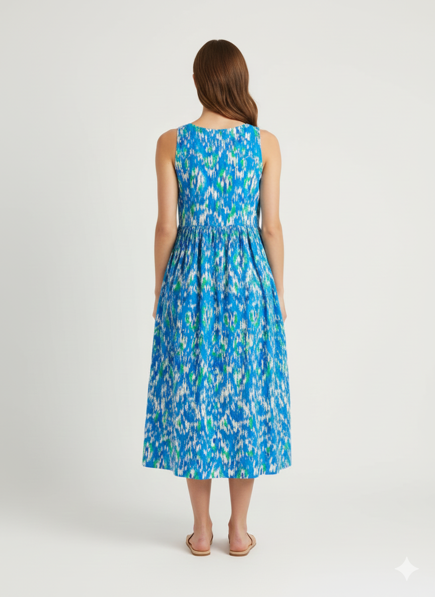 Titliblush Blue Cotton Dress