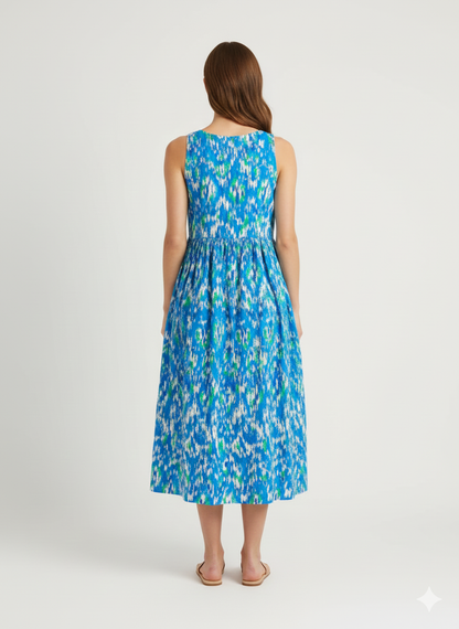 Titliblush Blue Cotton Dress