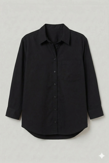 Titliblush Black Cotton Shirt