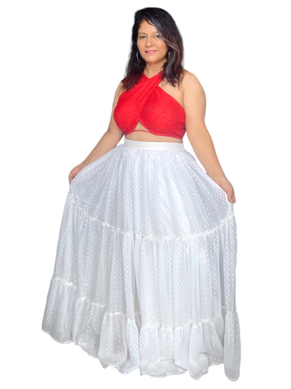 Titliblush White Skirt