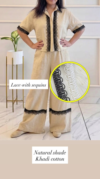 Titliblush khadi cotton coord set